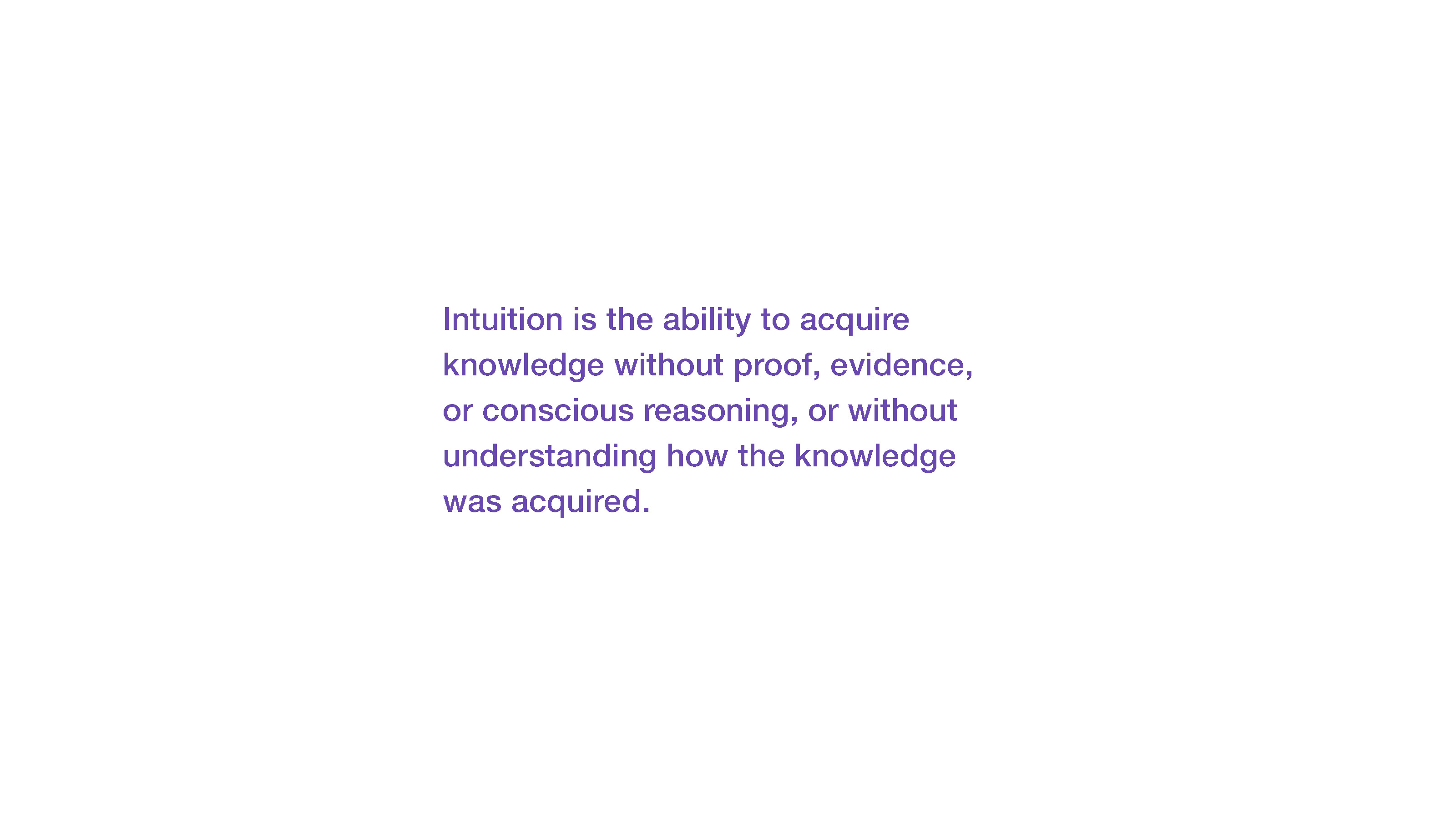 Intuitio-process
